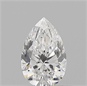 Natural Diamond 0.50 Carats, Pear with  Cut, D Color, SI1 Clarity and Certified by GIA