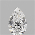 Natural Diamond 0.50 Carats, Pear with  Cut, D Color, SI1 Clarity and Certified by GIA