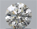 Natural Diamond 0.69 Carats, Round with Excellent Cut, J Color, VVS1 Clarity and Certified by IGI