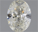 Natural Diamond 0.71 Carats, Oval with  Cut, L Color, SI2 Clarity and Certified by GIA