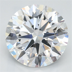 Picture of Lab Grown Diamond 3.02 Carats, Round with Ideal Cut, D Color, VVS1 Clarity and Certified by IGI