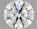 Lab Grown Diamond 1.09 Carats, Round with Ideal Cut, D Color, VVS2 Clarity and Certified by IGI