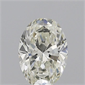 Natural Diamond 0.70 Carats, Oval with  Cut, J Color, VVS2 Clarity and Certified by GIA