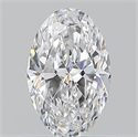 Natural Diamond 0.70 Carats, Oval with  Cut, D Color, VVS2 Clarity and Certified by GIA