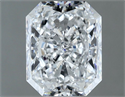 Natural Diamond 1.31 Carats, Radiant with  Cut, D Color, VS1 Clarity and Certified by GIA