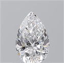 Natural Diamond 0.71 Carats, Pear with  Cut, D Color, VS2 Clarity and Certified by GIA