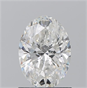 Natural Diamond 1.11 Carats, Oval with  Cut, G Color, SI2 Clarity and Certified by GIA