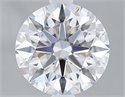 Lab Grown Diamond 1.63 Carats, Round with Excellent Cut, D Color, VVS1 Clarity and Certified by GIA