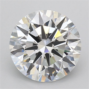Picture of Lab Grown Diamond 4.03 Carats, Round with Excellent Cut, D Color, IF Clarity and Certified by GIA