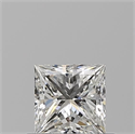 Natural Diamond 0.50 Carats, Princess with  Cut, G Color, VVS2 Clarity and Certified by GIA