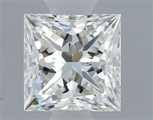 Picture of Natural Diamond 0.54 Carats, Princess with  Cut, I Color, VVS1 Clarity and Certified by GIA