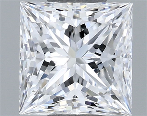 Picture of Natural Diamond 0.60 Carats, Princess with  Cut, E Color, VVS2 Clarity and Certified by GIA
