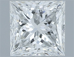 Foto Diamante Natural 0.50 quilates, Princesa , Color F, claridad VS2 y certificado GIA de