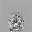 Natural Diamond 0.18 Carats, Oval with  Cut, D Color, SI2 Clarity and Certified by GIA