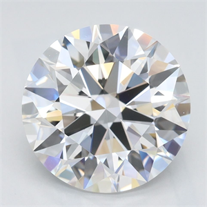 Picture of Lab Grown Diamond 3.08 Carats, Round with Ideal Cut, D Color, IF Clarity and Certified by IGI