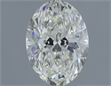 Natural Diamond 0.60 Carats, Oval with  Cut, H Color, VS1 Clarity and Certified by IGI