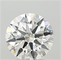 Lab Grown Diamond 3.09 Carats, Round with Ideal Cut, F Color, VVS2 Clarity and Certified by IGI
