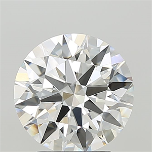 Picture of Lab Grown Diamond 3.09 Carats, Round with Ideal Cut, F Color, VVS2 Clarity and Certified by IGI