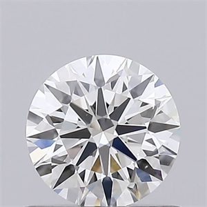 Picture of Natural Diamond 0.57 Carats, Round with Excellent Cut, J Color, VS2 Clarity and Certified by GIA