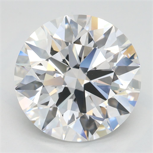 Picture of Lab Grown Diamond 4.02 Carats, Round with Excellent Cut, D Color, VVS2 Clarity and Certified by GIA