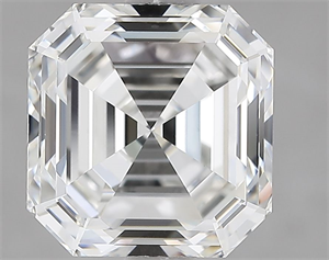Foto Diamante Natural 2.74 quilates, Esmeralda , Color G, claridad VVS2 y certificado HRD de