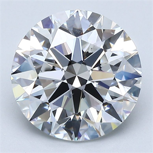Picture of Natural Diamond 3.20 Carats, Round with Excellent Cut, E Color, VS2 Clarity and Certified by GIA