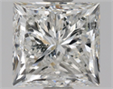 Natural Diamond 1.21 Carats, Princess with  Cut, F Color, SI2 Clarity and Certified by HRD