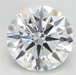 Picture of Lab Grown Diamond 3.66 Carats, Round with Excellent Cut, D Color, VVS1 Clarity and Certified by GIA
