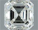 Natural Diamond 1.50 Carats, Asscher with  Cut, J Color, VVS2 Clarity and Certified by IGI