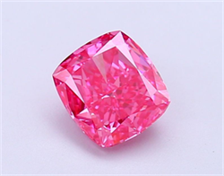 Picture of Lab Grown Diamond 1.29 Carats, CUSHION MODIFIED with  Cut, Fancy Vivid Pink Color, VVS2 Clarity and Certified by IGI