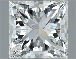 Picture of Natural Diamond 1.00 Carats, Princess with  Cut, H Color, SI1 Clarity and Certified by GIA