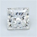 Natural Diamond 1.55 Carats, Princess with  Cut, I Color, VVS2 Clarity and Certified by GIA
