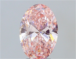 Picture of Lab Grown Diamond 3.03 Carats, Oval with  Cut, Fancy Vivid Pink Color, VS2 Clarity and Certified by IGI