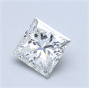 Natural Diamond 0.82 Carats, Princess with  Cut, D Color, VVS2 Clarity and Certified by GIA