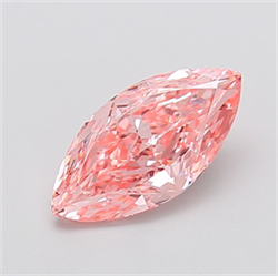 Picture of Lab Grown Diamond 2.21 Carats, Marquise with  Cut, Fancy Vivid Pink Color, VS1 Clarity and Certified by IGI