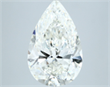 Natural Diamond 4.01 Carats, Pear with  Cut, J Color, SI1 Clarity and Certified by GIA