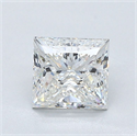 Natural Diamond 1.40 Carats, Princess with  Cut, I Color, SI1 Clarity and Certified by GIA