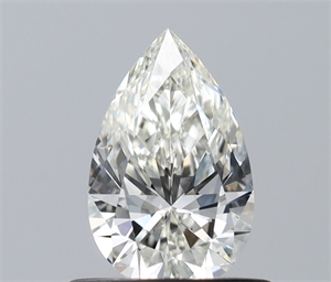 Picture of Natural Diamond 0.51 Carats, Pear with  Cut, H Color, IF Clarity and Certified by IGI