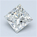 Natural Diamond 1.21 Carats, Princess with  Cut, I Color, VVS1 Clarity and Certified by GIA