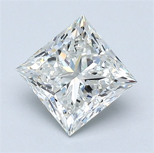Picture of Natural Diamond 1.21 Carats, Princess with  Cut, I Color, VVS1 Clarity and Certified by GIA