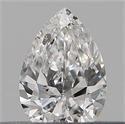 Natural Diamond 0.19 Carats, Pear with  Cut, E Color, SI2 Clarity and Certified by IGI