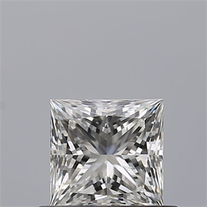 Picture of Natural Diamond 0.52 Carats, Princess with  Cut, G Color, IF Clarity and Certified by GIA