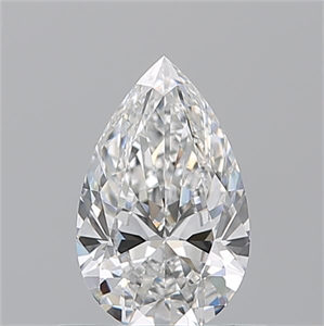 Picture of Natural Diamond 0.58 Carats, Pear with  Cut, F Color, IF Clarity and Certified by GIA