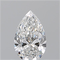 Diamante Natural 0.58 quilates, De pera , Color F, claridad IF y certificado GIA