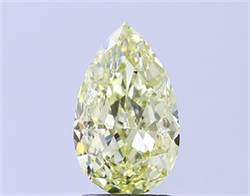 Picture of Lab Grown Diamond 3.05 Carats, Pear with  Cut, Fancy Yellow Color, VS1 Clarity and Certified by IGI