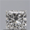 Natural Diamond 0.51 Carats, Princess with  Cut, E Color, VS1 Clarity and Certified by GIA