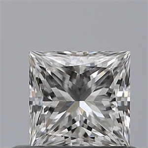 Picture of Natural Diamond 0.51 Carats, Princess with  Cut, E Color, VS1 Clarity and Certified by GIA