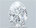 Natural Diamond 0.90 Carats, Oval with  Cut, D Color, SI2 Clarity and Certified by GIA