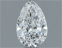 Natural Diamond 0.72 Carats, Pear with  Cut, D Color, SI1 Clarity and Certified by GIA