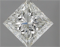 Natural Diamond 0.70 Carats, Princess with  Cut, J Color, VS2 Clarity and Certified by GIA